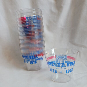 Vintage Liberty Bell Plastic Cocktail Glasses 32
